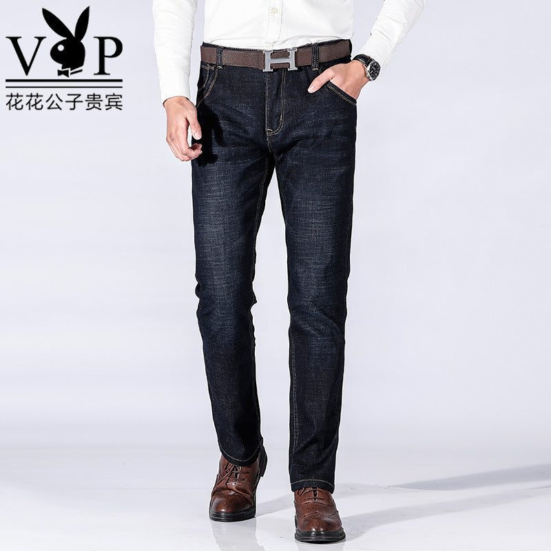 Ice Silk Men&#039;s Jeans Men&#039;s Stretch Casual Straight Loose Business Casual Men&#039;s Trousers