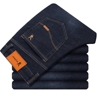 Ice Silk Men&#039;s Jeans Men&#039;s Stretch Casual Straight Loose Business Casual Men&#039;s Trousers