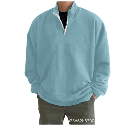 Men&#039;s Winter Zipper Stand Hoodless Jacket